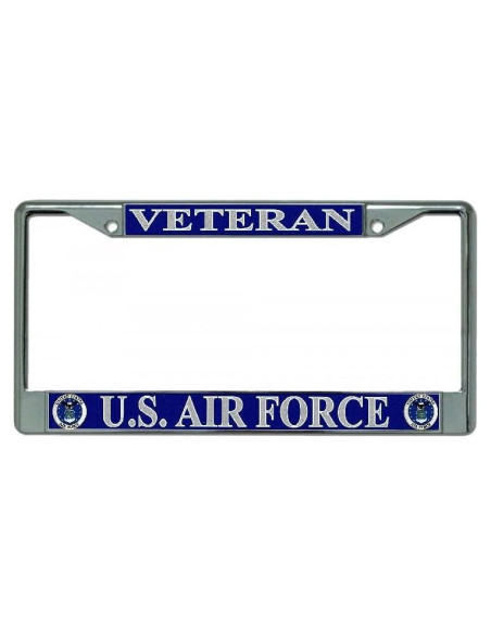 Marco de Placa de Licencia Cromado Veterano Fuerza Aérea USA Marco de Placa de Licencia Cromado Veterano Fuerza Aérea USA