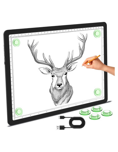 Tabla de Luz LED A4 Phylosal, Super Brillante, Negro