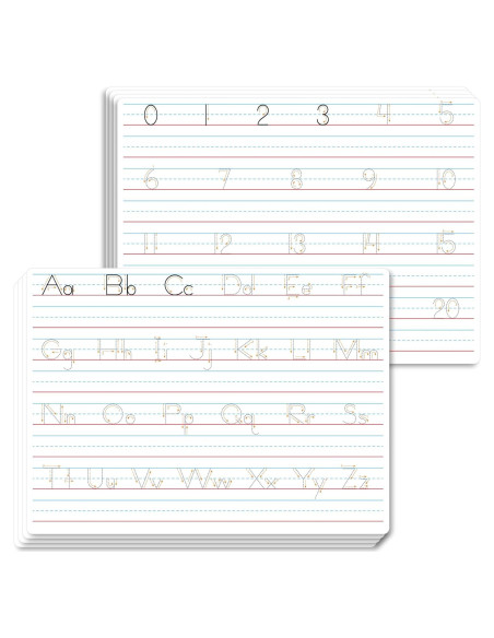 8 Pizarras Borrables Doble Cara SpriteGru para Letras y Números 8 Pizarras Borrables Doble Cara SpriteGru para Letras y Números