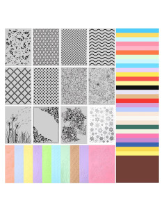 Kit de Embossing Mumufy 12 Carpetas + 60 Cartulinas Coloridas