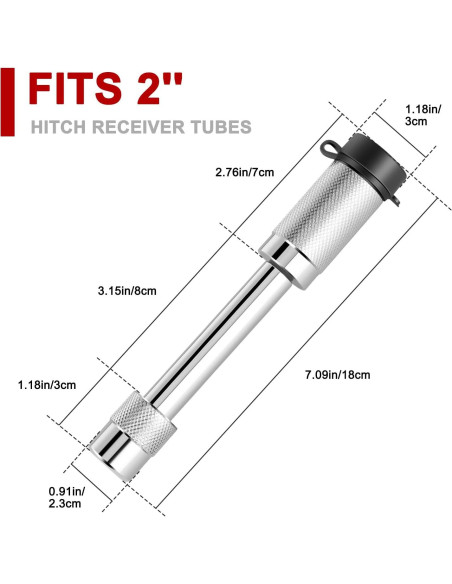 Cerradura de enganche de remolque Ayleid 5/8" antirrobo 2 paquetes Cerradura de enganche de remolque Ayleid 5/8" antirrobo 2 paquetes