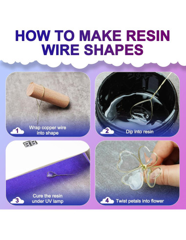 Kit de Resina UV Teexpert 100g para Joyería y Flores DIY