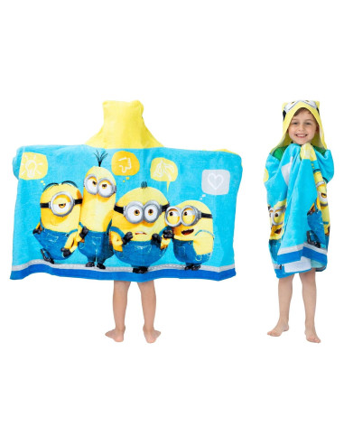 Toalla con Capucha de Algodón Minions Franco Kids 61x127cm