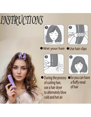 Clips Voluminizadores Dafeng Multicolor 8PC para Cabello