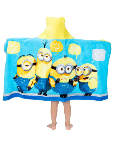 Toalla con Capucha de Algodón Minions Franco Kids 61x127cm