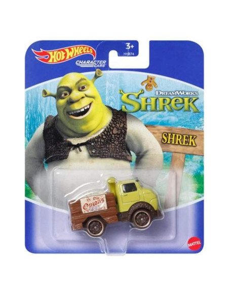 Coche de Personaje Shrek Hot Wheels 1:64 Verde Coche de Personaje Shrek Hot Wheels 1:64 Verde