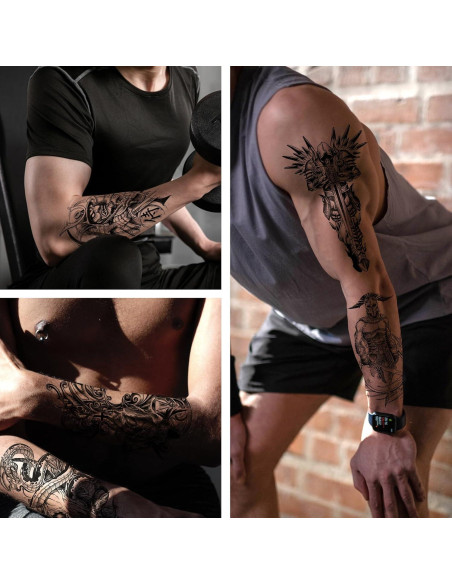 Tatuajes Temporales Impermeables VERKSTAD - 42 Diseños Realistas Tatuajes Temporales Impermeables VERKSTAD - 42 Diseños Realistas