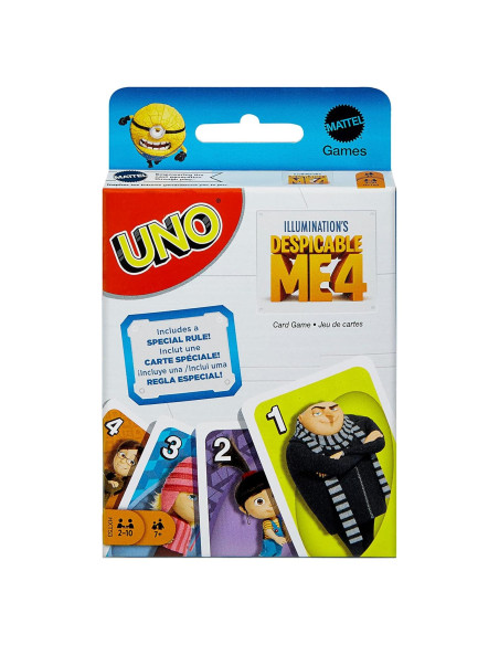 Juego de Cartas UNO Despicable Me 4 Mattel para Niños y Familias Juego de Cartas UNO Despicable Me 4 Mattel para Niños y Familias