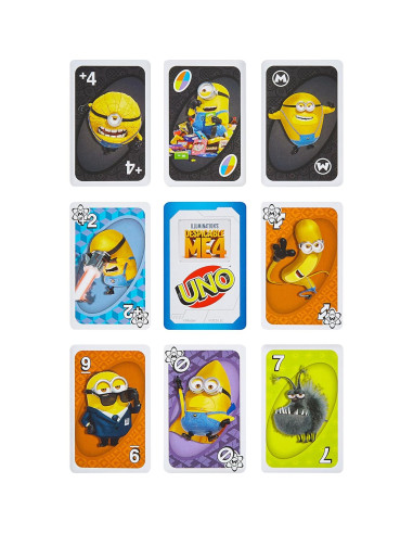 Juego de Cartas UNO Despicable Me 4 Mattel para Niños y Familias