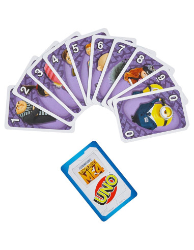 Juego de Cartas UNO Despicable Me 4 Mattel para Niños y Familias
