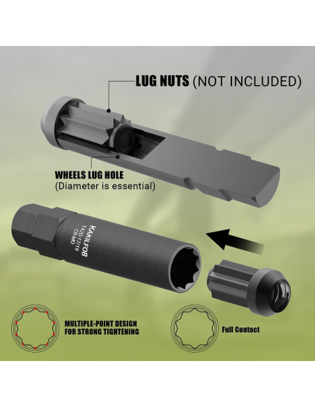 Llave de Tuerca de 10 Spline KAKILFOB para Camiones y SUV Llave de Tuerca de 10 Spline KAKILFOB para Camiones y SUV
