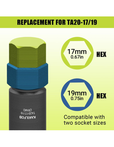 Llave de Tuerca de 10 Spline KAKILFOB para Camiones y SUV