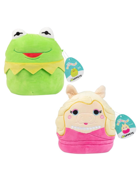 Conjunto de Peluches Squishmallows Kermit y Miss Piggy 20 cm Conjunto de Peluches Squishmallows Kermit y Miss Piggy 20 cm