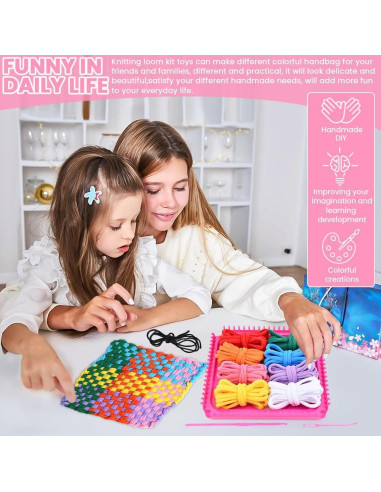 Kit de Telar de Tejer CALIDAKA para Manualidades - 96 Bucles