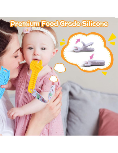 Set de Juguetes de Dentición Mgtfbg 5-Pack Silicona Libre BPA