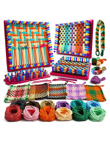 Kit de Telar de Tejer UCDRMA para Niños + 288 Bucles de Colores