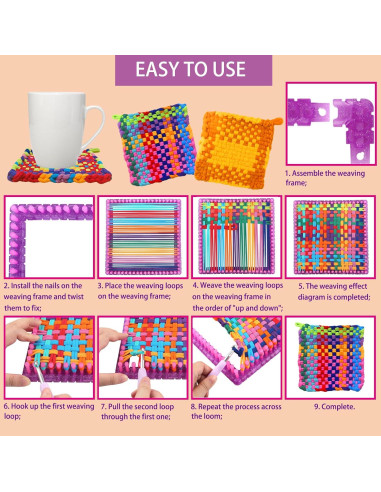 Kit de Telar de Potholder Bukicho para Niños y Adultos