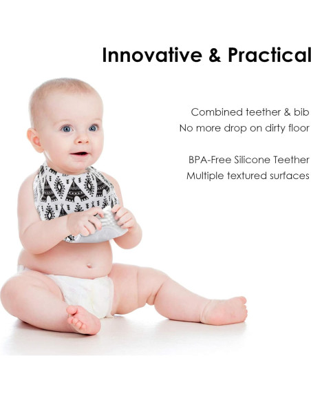 Conjunto de Baberos de Dentición Giftty Baby - Algodón Hipoalergénico Conjunto de Baberos de Dentición Giftty Baby - Algodón Hipoalergénico