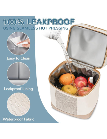 Bolsa de Enfriamiento de Leche Materna Mancro Beige - Aislada, 6 Biberones Bolsa de Enfriamiento de Leche Materna Mancro Beige - Aislada, 6 Biberones