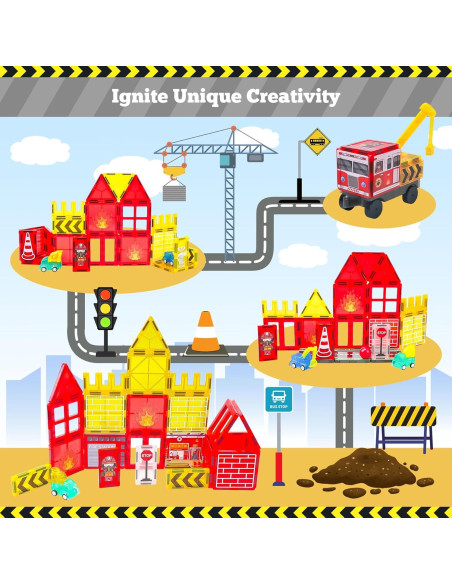 Azulejos Magnéticos de Construcción SKTMYY - Juguetes STEM 3D Azulejos Magnéticos de Construcción SKTMYY - Juguetes STEM 3D