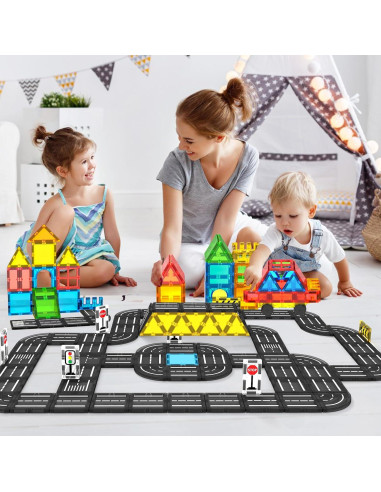 Juego de Pistas Magnéticas Feoxialy para Niños 3-10 Años