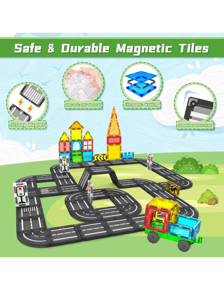 Juego de Pistas Magnéticas Feoxialy para Niños 3-10 Años Juego de Pistas Magnéticas Feoxialy para Niños 3-10 Años