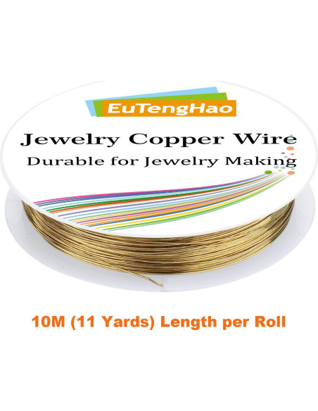 Alambre de Joyería de Cobre EuTengHao 6 Colores 0.5mm 60.96m Alambre de Joyería de Cobre EuTengHao 6 Colores 0.5mm 60.96m