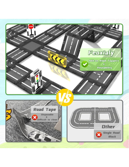 Juego de Pistas Magnéticas Feoxialy para Niños 3-10 Años Juego de Pistas Magnéticas Feoxialy para Niños 3-10 Años