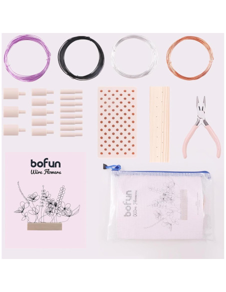 Kit de Manualidades BoFUN para Flores de Alambre - 4 Colores Kit de Manualidades BoFUN para Flores de Alambre - 4 Colores