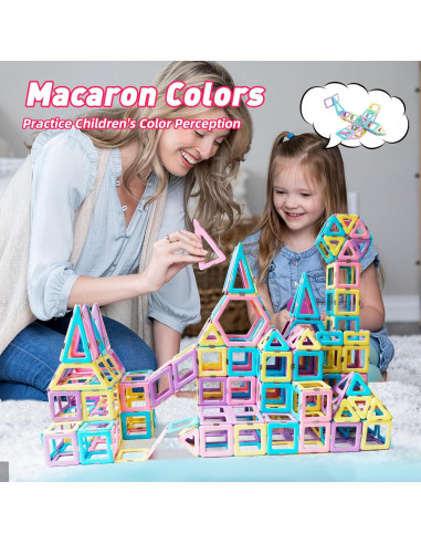 MAGBLOCK Juego de Bloques Magnéticos 103pcs para Niños 3+
