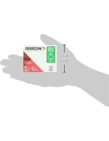 Grapas delgadas Arrow 276 JT21 10 mm para grapadoras - 1000 unidades Grapas delgadas Arrow 276 JT21 10 mm para grapadoras - 1000 unidades