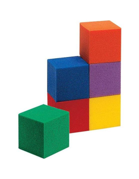 Bloques de espuma hand2mind 1" (2.54 cm) - 100 cubos colores Bloques de espuma hand2mind 1" (2.54 cm) - 100 cubos colores