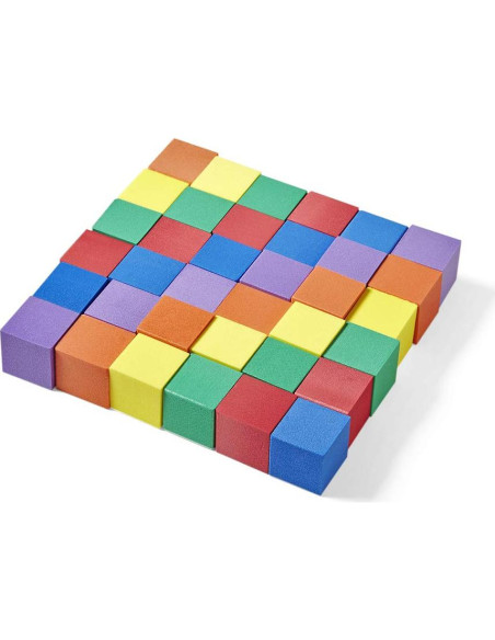 Bloques de espuma hand2mind 1" (2.54 cm) - 100 cubos colores Bloques de espuma hand2mind 1" (2.54 cm) - 100 cubos colores