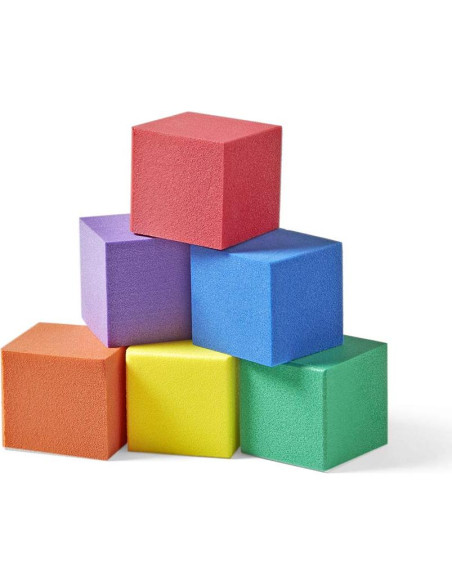 Bloques de espuma hand2mind 1" (2.54 cm) - 100 cubos colores Bloques de espuma hand2mind 1" (2.54 cm) - 100 cubos colores