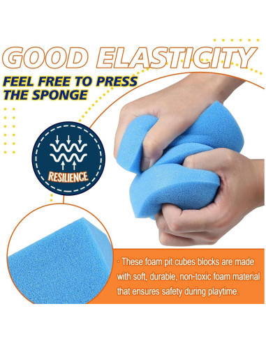 Bloques de Espuma FUBOTRAD 24PCS 12.7cm Acolchado Azul Oscuro