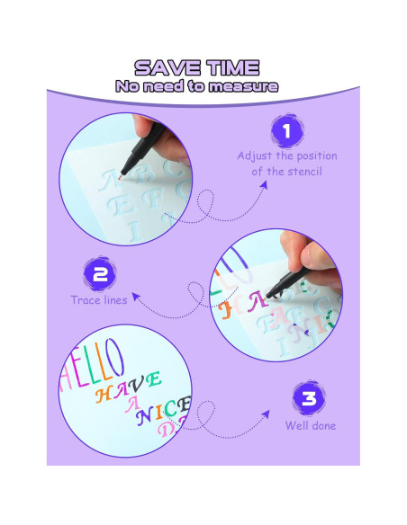 30 Plantillas de Letras y Números Reutilizables Tenare 10x17 cm 30 Plantillas de Letras y Números Reutilizables Tenare 10x17 cm