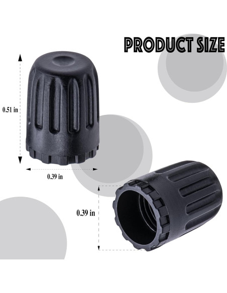 10 Tapones de Válvula de Neumático MEAJOO con Sello O-Ring 10 Tapones de Válvula de Neumático MEAJOO con Sello O-Ring