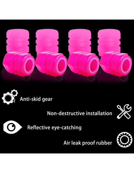 8 Tapones de Válvula de Neumático OSIFIT Luminosa Rosa 8 Tapones de Válvula de Neumático OSIFIT Luminosa Rosa
