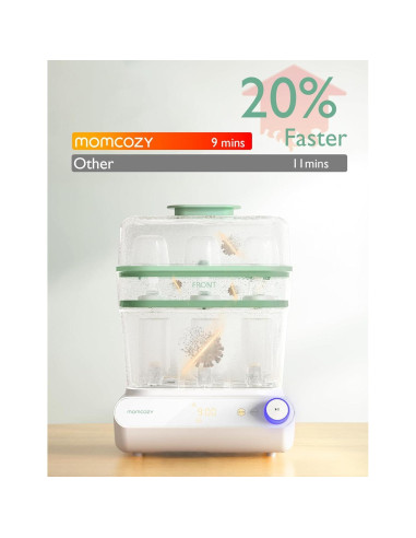 Esterilizador y Secador de Botellas Momcozy BS01 3 Capas Verde