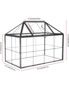 Maceta Geométrica de Vidrio HighFree con Tapa Abatible 23.4x14x18.5 cm 2