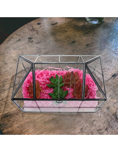 Maceta Geométrica de Vidrio HighFree con Tapa Abatible 23.4x14x18.5 cm Maceta Geométrica de Vidrio HighFree con Tapa Abatible 23.4x14x18.5 cm