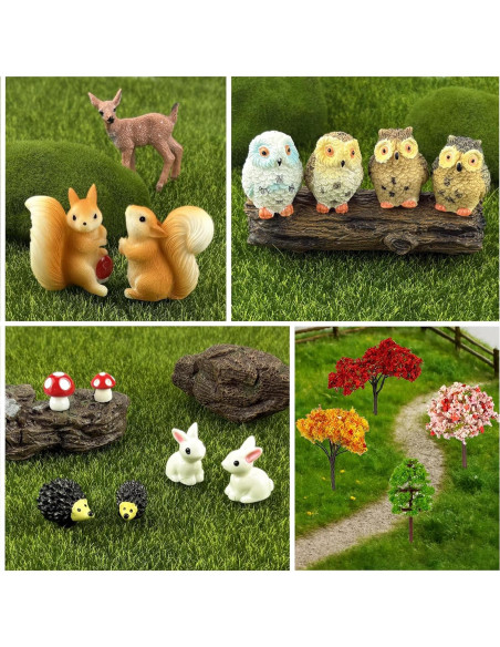 Kit de Jardín en Miniatura 36 Piezas PIVNASY para Terrarios Kit de Jardín en Miniatura 36 Piezas PIVNASY para Terrarios