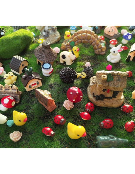 Kit 96 Figuras Miniatura Jardín de Hadas Resina RFSRZ Kit 96 Figuras Miniatura Jardín de Hadas Resina RFSRZ