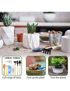 Conjunto de Herramientas de Jardinería Andiker Mini 12 Piezas 2