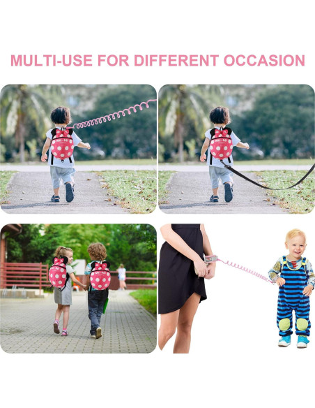 Arnés de Seguridad 4 en 1 para Niños - Rojo Rosa Arnés de Seguridad 4 en 1 para Niños - Rojo Rosa