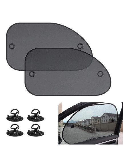 Protector Solar Ventanas Laterales Coche Tesnaao 66x38cm 2PCS Protector Solar Ventanas Laterales Coche Tesnaao 66x38cm 2PCS