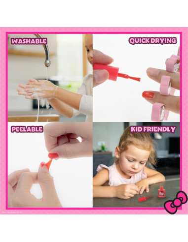Set de Esmalte de Uñas a Base de Agua Hello Kitty - 12 Colores