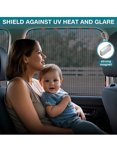 Sombrilla para Ventanas de Coche ZATOOTO - Protección UV y Malla