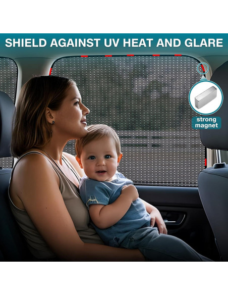 Sombrilla para Ventanas de Coche ZATOOTO - Protección UV y Malla Sombrilla para Ventanas de Coche ZATOOTO - Protección UV y Malla