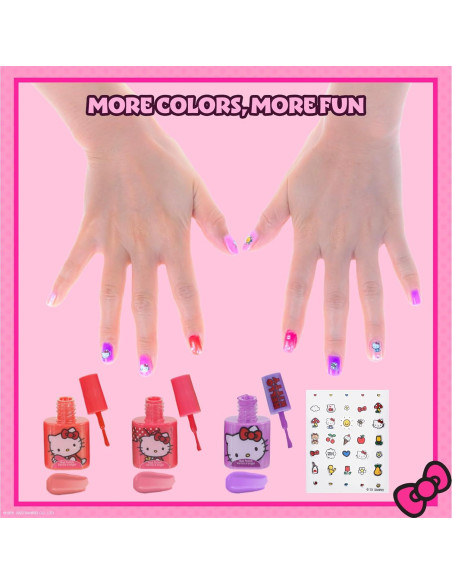 Set de Esmalte de Uñas a Base de Agua Hello Kitty - 12 Colores Set de Esmalte de Uñas a Base de Agua Hello Kitty - 12 Colores